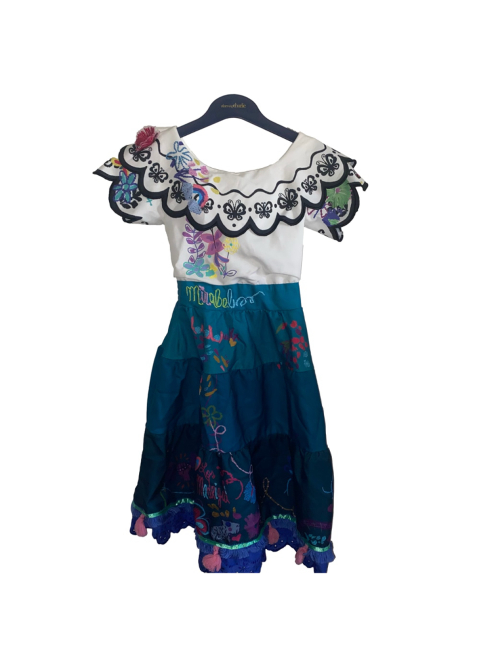 Girls Disney Mirabel Encanto Dress Size 6 Blue White